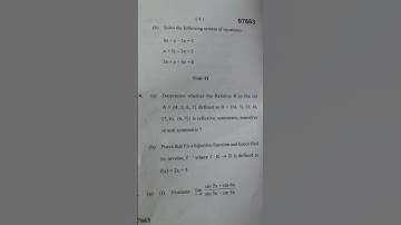 #Mdu BCA 1st Sem mathematics question paper 2023#