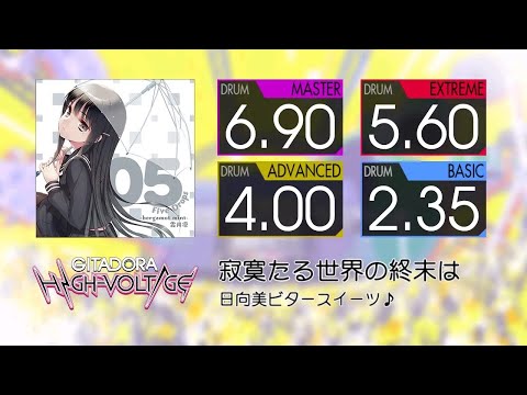 【GITADORA】 寂寞たる世界の終末は (MASTER ~ BASIC) Drum