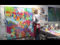 large 60x60 acrylic painting | process | abstract art