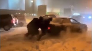 Snowstorm hits Vladivostok,Russia, 30 Nov 2021