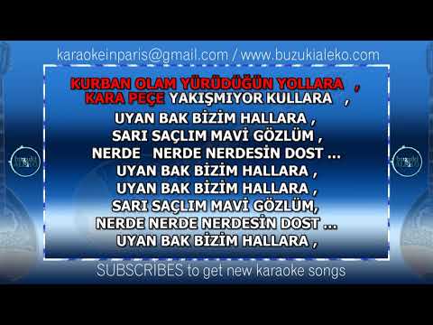 SARI SAÇLIM MAVİ GÖZLÜM ♫ KARAOKE with buzuki