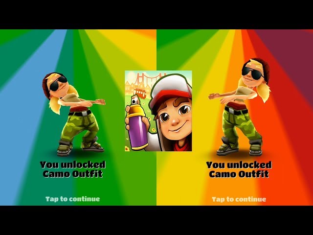 subway surfers - tricky vs tricky camo outfit vs tricky heart outfit 