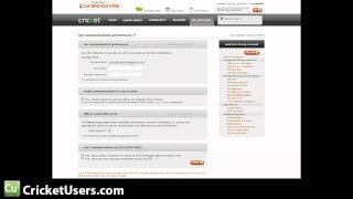 Http://www.cricketusers.com this is a quick video showing some things
you can do online to your cricket wireless account. -pay bills -set
authentication id -...