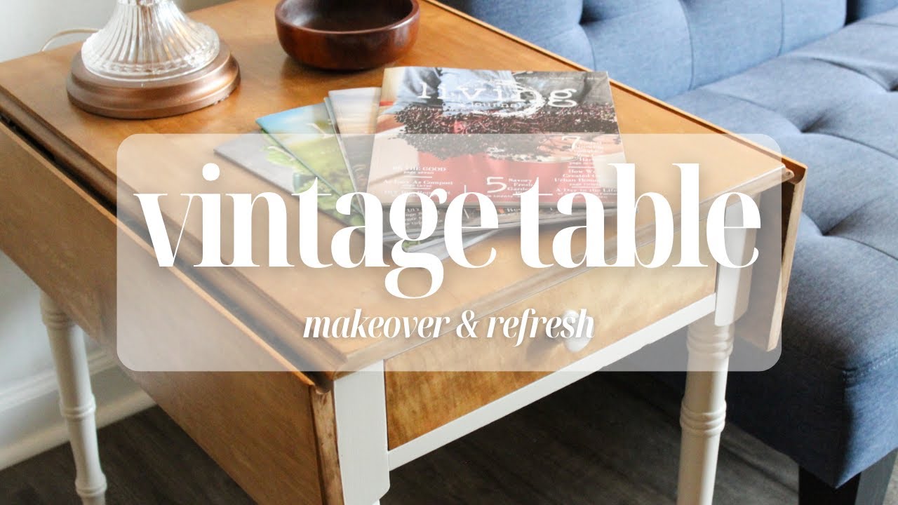Vintage Side Table Makeover | HUGE Transformation! - YouTube
