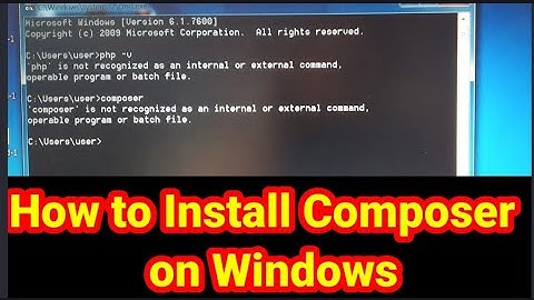 composer is not recognised || PHP is not recognised as an internal or external command operable...,