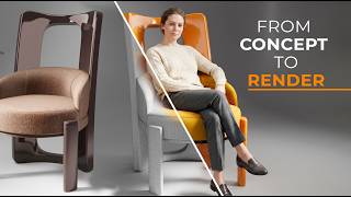 Modern Chair Design in 3ds Max | Workflow + 5 Color Variations Animation