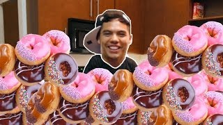 60 DONUTS IN 10 MIN CHALLENGE!