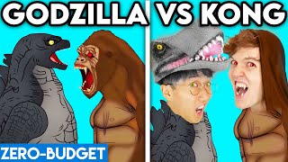 GODZILLA vs. KONG WITH ZERO BUDGET! (FUNNY GODZILLA vs. KING KONG PARODY BY LANKYBOX!)