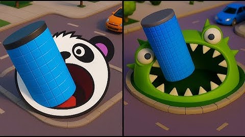 PANDA Hole.io Vs GODZILLA Hole.io Max All Levels Gameplay Android,iOS NEW UPDATE