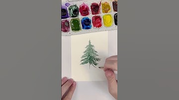 How to paint an evergreen tree!