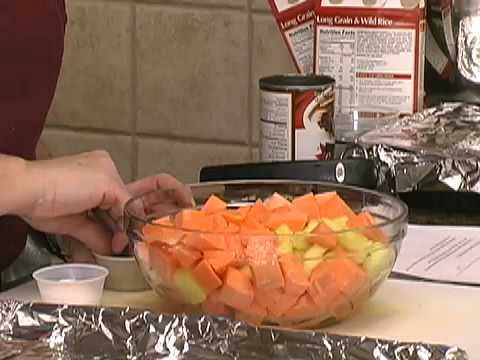 Roasted Sweet Potatoes with Pineapple and Pecans