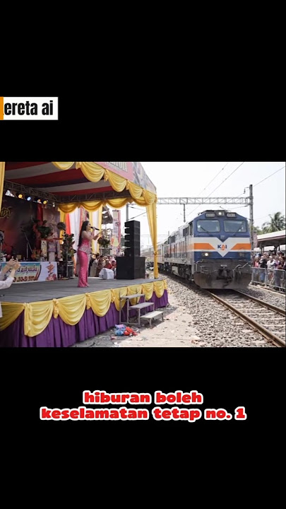 CINTA MERAH JAMBU Spesial untuk Kereta Api yang Lewat #ai #dangdut #keretaapi