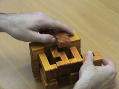 18 Pc Dragon Burr wood brain teaser Puzzle 6x6x6 wooden