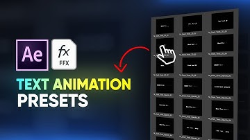 Create Text Animation Presets - After Effects Tutorial