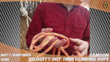 Samson Velocity Hot 11mm Climbing Rope - TreeStuff.com Customer Matt Humphries