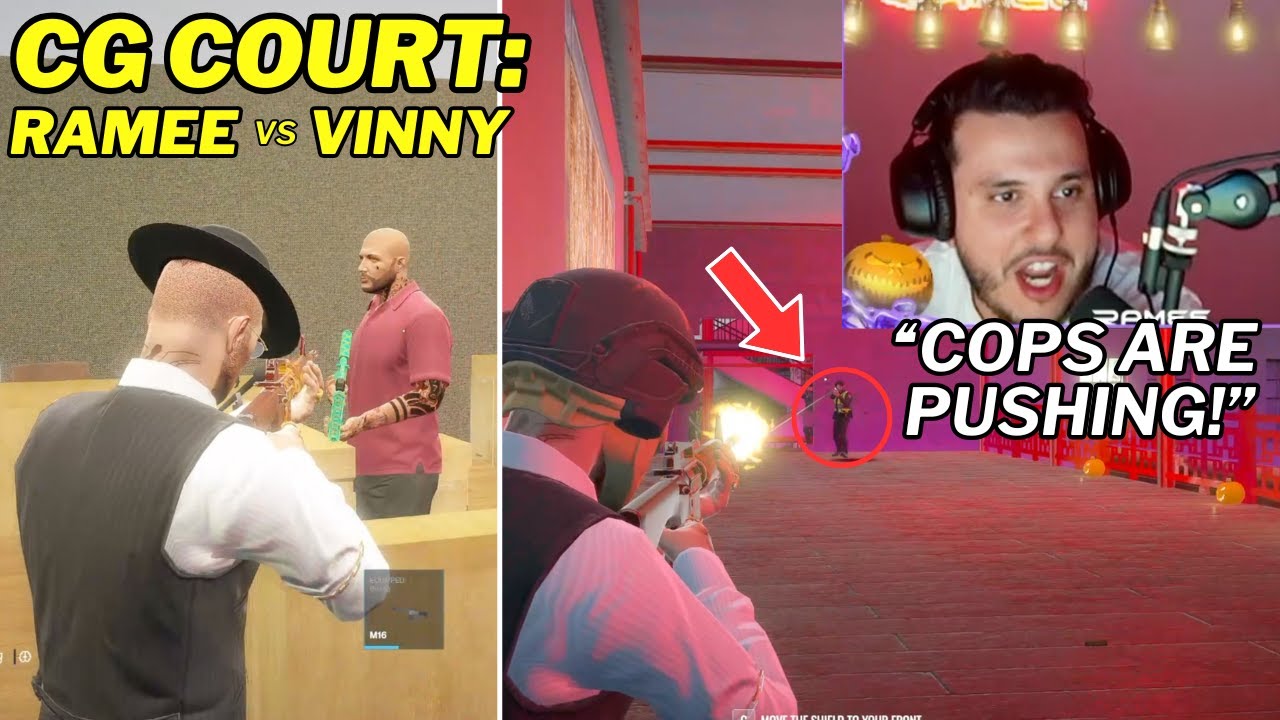 Cops come in GUNS BLAZING to Ramee's CG Court Case against Vinny Pistone | Prodigy 2.6 | GTA | CG