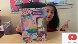 XOXO Love & Hugs creator own Crystal Unicorn New Unboxing video | kids activities | Basha’s family screenshot 4