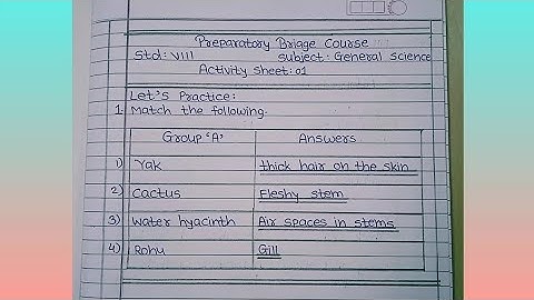 Bridge course class 8th science activity sheet 1|Setu abhyaskram 8th class science day 1 | Day 1