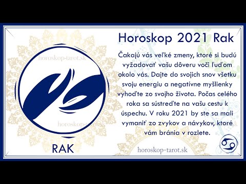 Wideo: Horoskop Na Rok 2021. Rak