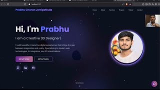 3D Portfolio Website | Built in just a couple of days | Programmer Prabhu Charan