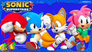 Sonic Superstars ⁴ᴷ Full Playthrough (Story Mode, All 7 Chaos Emeralds) 4-Players