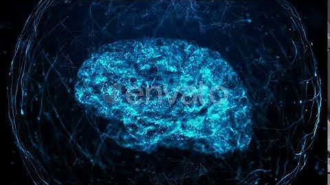 Human Brain in Bule Digital Background | Motion Graphics - Envato elements