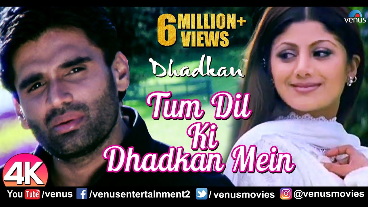 Tum Dil Ki Dhadkan   4K Video Song  Dhadkan  Suniel Shetty  Shilpa Shetty  90s Romantic Songs