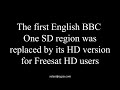 Bbc tv sd to changes on freesat today