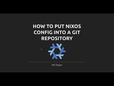 How to put nixos config into a git repository