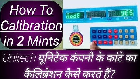 How to Calibrate a digital scale. Calibration of weight Machine.#calibration #mpjeet #Unitech