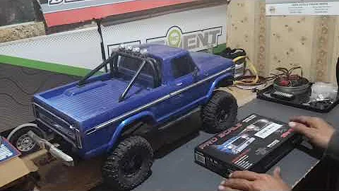 TRX4 High Trail Ford F-150 Full Install Pro Scale Traxxas Light Kit and testing