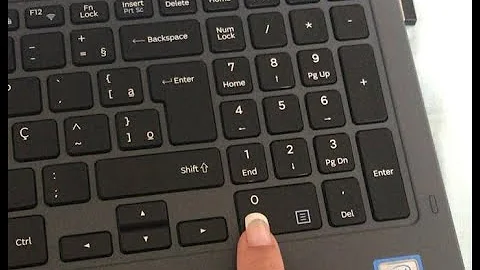 Como habilitar o 0 no teclado do notebook?
