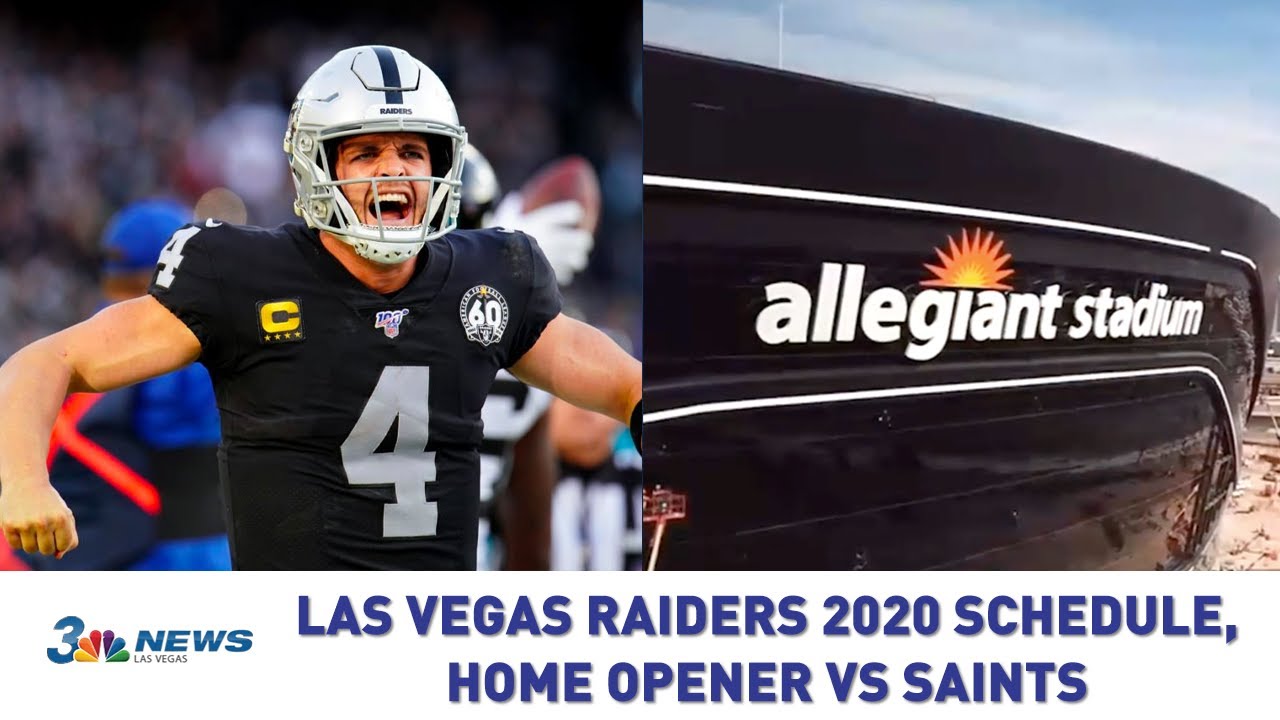 Las Vegas Raiders releases 2020 schedule, home opener against Saints - YouTube