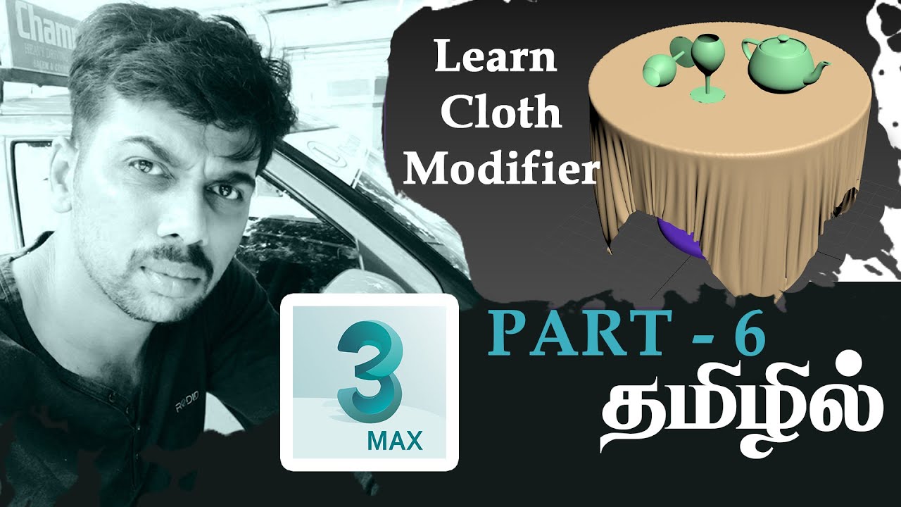 3ds Max Tutorial in Tamil - Cloth Modifier தமிழ் - YouTube