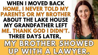 I Never Told My Parents I Owned the Lake House—Three Days Later, My Brother Brought a Lawyer