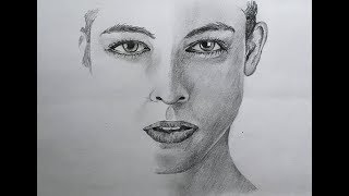 human pencil face easy sketch drawing