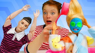 Barbie auf Deutsch. Ein Schönheitstag. Puppen Video mit Barbie und Irene