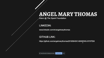 BASIC BANKING SYSTEM | THE SPARKS FOUNDATION