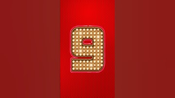 9 to Zero Red Neon Light Numbers #countdown #timer #shorts