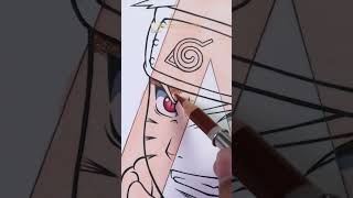 Drawing Letter ' N '  Naruto Uzumaki || Stained Art #shorts #naruto #narutoshippuden #drawinganime