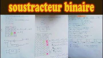 Soustracteur binaire : Demi soustracteur / Soustracteur complet
