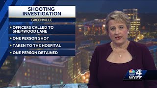 One person injured, one detained in Greenville shooting, police say