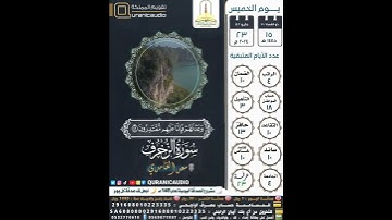 سورة الزخرف الآية ٤٠-٤٤ القارئ سعد الغامدي