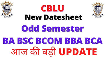 CBLU New Datesheet UG 1st Sem || Cblu 1st Sem Datesheet #cblu