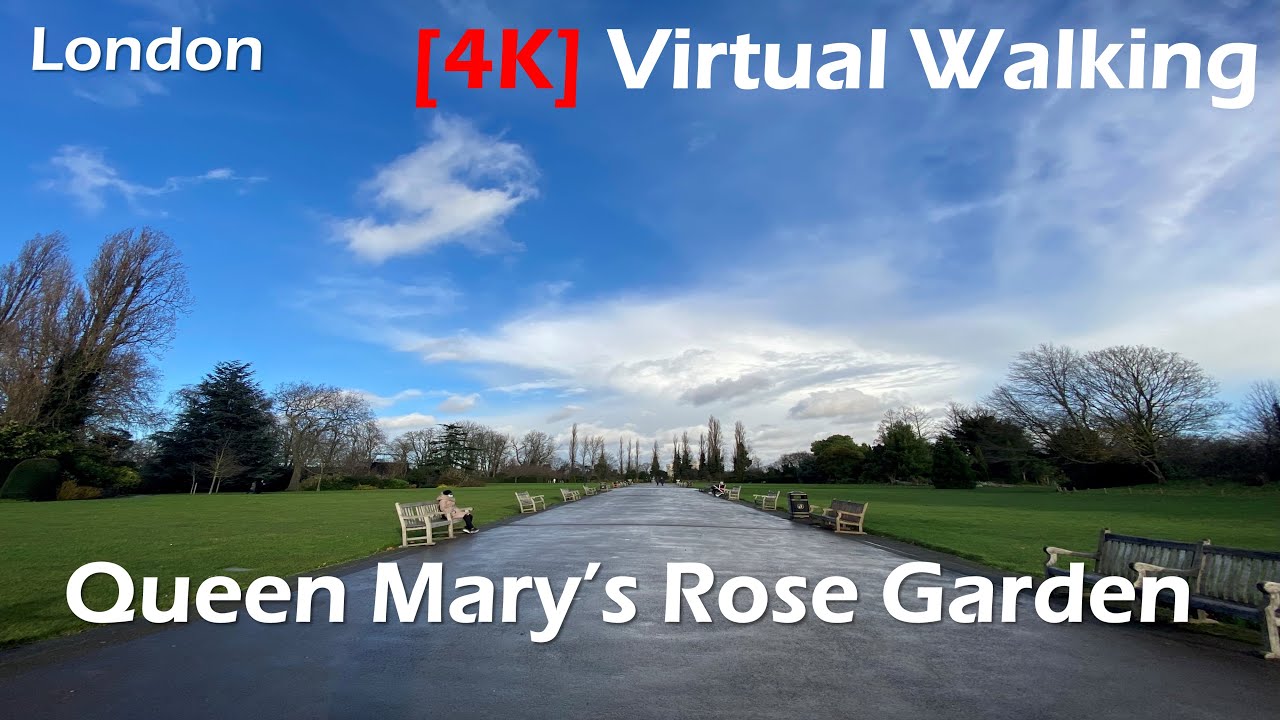 🌷 Queen Mary's Rose Gardens in London - Virtual Walking [4K]: 영국 런던 랜선여행