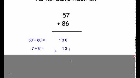 Partial Sums Addition