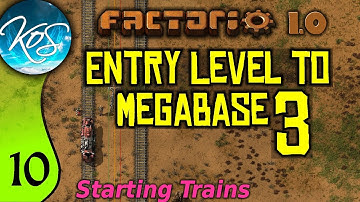 Factorio 1.0 Entry Level to Megabase 3, Ep 10: STARTING TRAINS - Guide, Tutorial