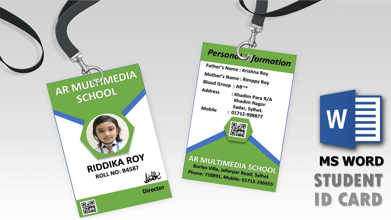 how-to-make-student-id-card-in-ms-word-microsoft-word-identity-card-design-2021-ar