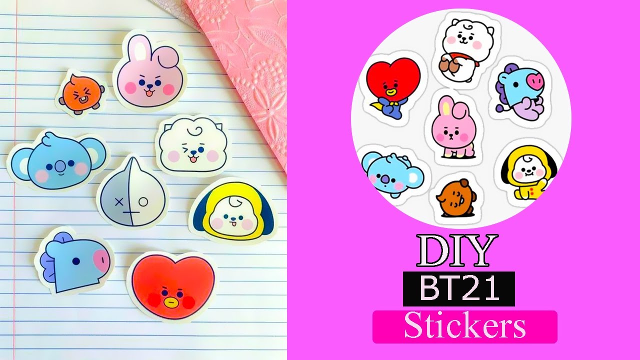 DIY BTS Stickers #foryou #foryoupage #fyp #fy #bts #btsstickers #stick