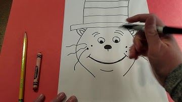 Directed drawing of Cat in the Hat